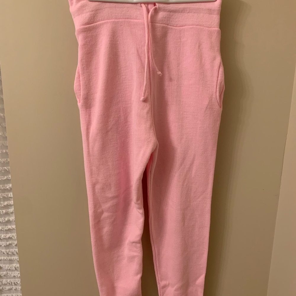 Missy Empire Jenniya Pink Knitted Joggers